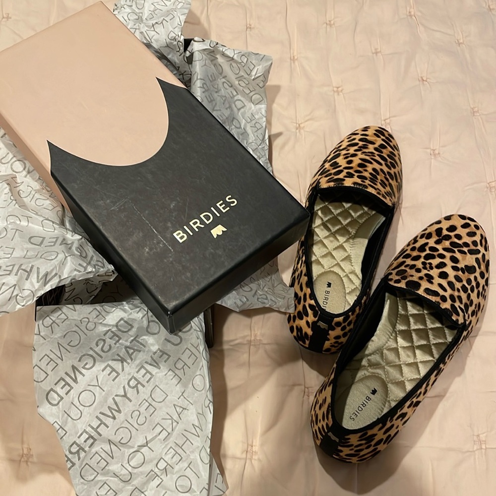 BIRDIES - The Starling Cheetah Print Loafers/Slippers